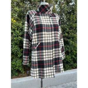 Vintage Orvis Women’s Tweed Coat Jacket Sz Medium Full Zip Unlined Wool Nylon